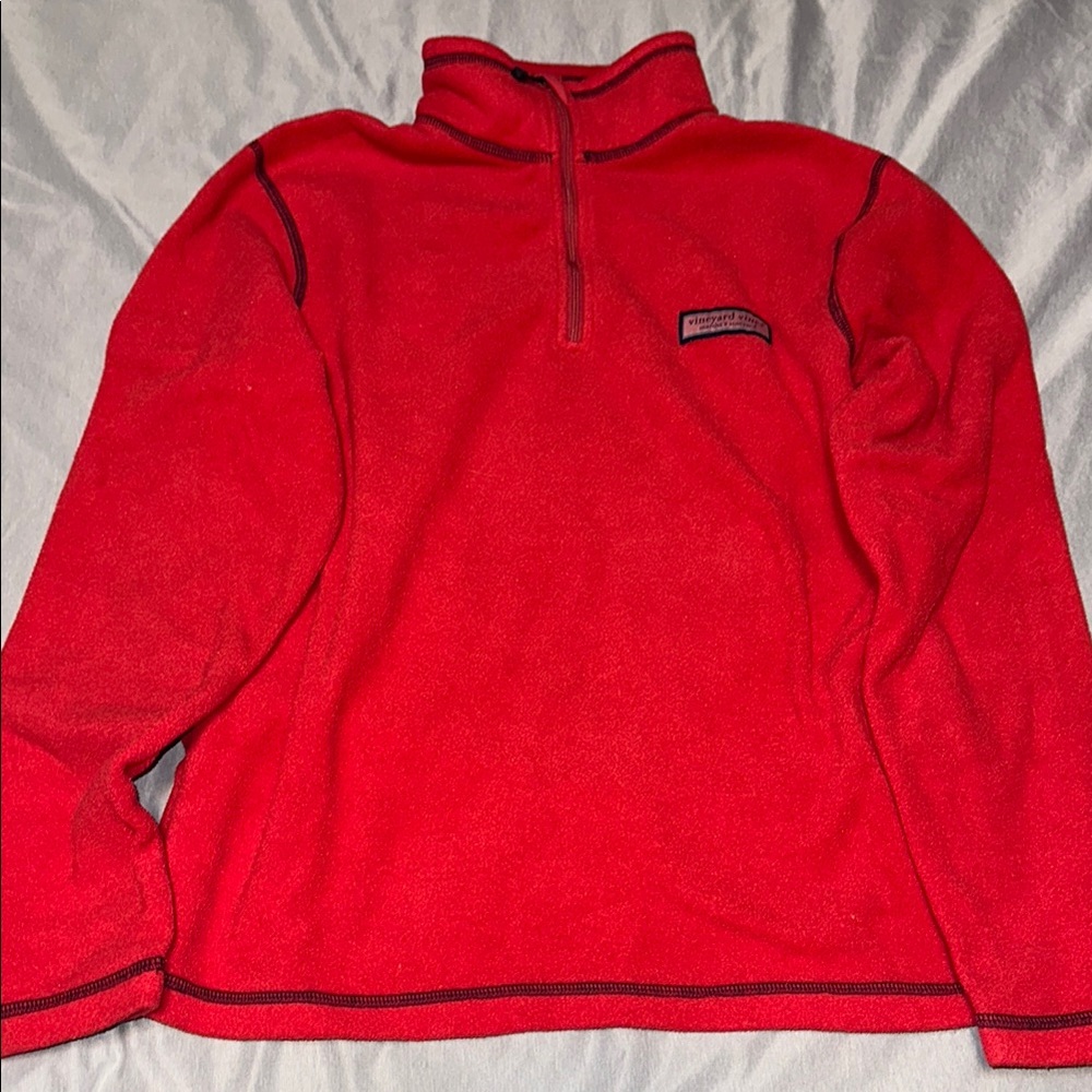 Red Half-Zip Sweater